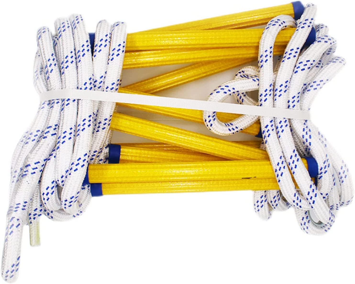 ISOP 16ft Fire Escape Ladder - 2 Story Flame Resistant Rope Ladder, Holds Up To 2000 Lbs