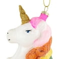 thumbnail image 5 of Northlight 4” Rainbow Unicorn Bust Hanging Glass Christmas Ornament, 5 of 5