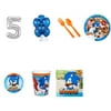 Sonic Boom Sonic The Hedgehog Party Supplies Party Pack For 32 With Silver #5 Balloon