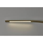 Adesso Sonic 91 Modern Dimmable LED Antique Brass & Black Marble Arc Floor Lamp