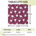 thumbnail image 2 of Red Baseballs with Blue Flowers Pattern Square Fitted Tablecloth with Elastic Edge,Square Table Cover,Washable Elastic Table Cover for Home Kitchen Party Decor 34"x34", 2 of 6
