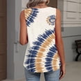 thumbnail image 6 of Iaqnaocc White Tank Top Woman 2026 Summer Sleeveless Loose Fit Geometric Print Boho Tunic Dressy Casual V-Neck Tops for Women Trendy Shirts Light Blue XXL, 6 of 6