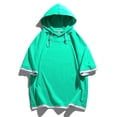 thumbnail image 4 of SCSAlgin Mens Lightweight Athletic Short Sleeve Hoodies Workout Sport Sweatshirts Solid Color Pullover Dry Fit T-Shirts, 4 of 7