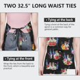 thumbnail image 6 of Pioneer Flower Floral Print Pattern Apron for Women and Men, Cotton Linen Waterproof with Pockets, Adjustable, 33x27 Inch for Kitchen, Gardening, BBQ, Salon, 6 of 6