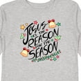 thumbnail image 4 of Inktastic Jesus is the Reason for the Season Christmas Bells and Stars Boys or Girls Long Sleeve Toddler T-Shirt, 4 of 5