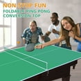 thumbnail image 3 of Table Tennis Table 8ft Green Mid-Size Ping Pong Conversion Top Foldable & Portable Table Tennis Table Top for Indoor Games,Indoor Ping Pong Table, 3 of 12