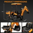 thumbnail image 2 of EastVita 4 in 1 Ride on Tractor, Excavator & Bulldozer with Tent,12V Ride on Car Digger Electric Vehicle with Remote Control, Front Loader, Horn, EVA Tires, Kids Ride on Car Toy, 2 of 7