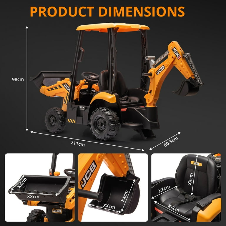 Towallmark 24V 3-in-1 Kids Motorized Tractor with Excavator Towallmark 24V 3-in-1 Kids Motorized Tractor with Excavator