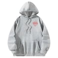 thumbnail image 3 of Sudadera con capucha para mujer, ropa informal de otoño, jersey con cordón, Tops para viajes de oficina, senderismo de otoño e invierno , xxl, 3 of 9