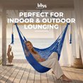 thumbnail image 2 of Bliss Hammocks Tahiti Rope Hammock Chair with Spreader Bar and Hardware, Blue, 2 of 14