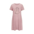 thumbnail image 5 of Censtreet Nightgowns for Women Soft Sleep Shirt Short Sleeve Night Shirt Oversized Sleepwear Comfy Sleep Dress, 5 of 5