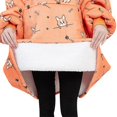 thumbnail image 3 of Sudadera extragrande Sherpa manta de invierno con capucha franela suave y cálida, 3 of 4