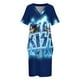 thumbnail image 4 of ¿Beso? The Band-vestido azul Energy Glow para mujer ropa holgada con bolsillos moda de verano, 4 of 7