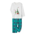 thumbnail image 3 of Hirigin Store Christmas Family Pajamas Matching Set Christmas Tree Print Long Sleeve Tops and Plaid Pants Sleepwear, 3 of 10