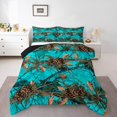 thumbnail image 2 of Erosebridal Ensembles de Literie Botanique Rustique Simple avec Couette, Insert de Couette Arbre de Ferme, Bleu, Réversible 2 Pcs, 2 of 7