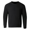 thumbnail image 3 of Vividxx Sweatshirts For Men Fall Winter Casual Brushed Crew Neck Long Sleeve Base Shirt Top Loose-Fit Sweatshirts Outerwear, 3 of 5