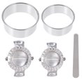 thumbnail image 3 of 1 juego de herramientas para hacer dumplings, moldes para cortar la piel de dumplings, herramientas para hacer dumplings (plateadas), 3 of 6