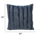 thumbnail image 5 of Cheer Collection Decorative Faux Fur Throw Pillows 26" x 26", Set of 2 - Blue, 5 of 5