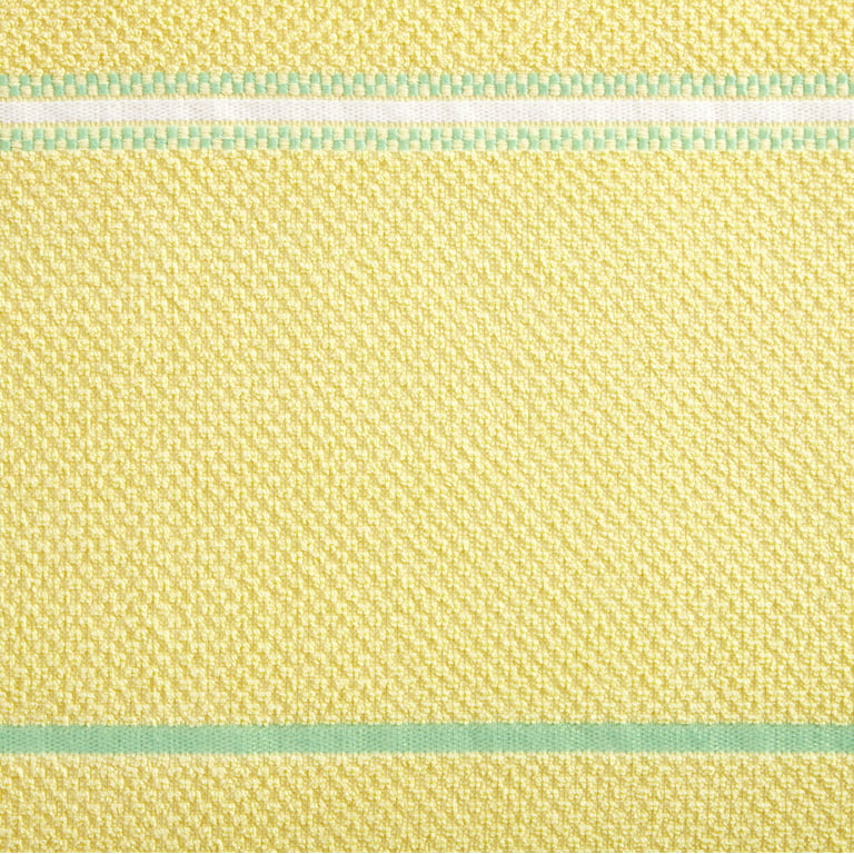 Martha Stewart set 3 NWT kitchen towels; cotton; yellow white purple green  26x16