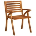 thumbnail image 3 of vidaXL 2/3x Solid Acacia Wood Garden Chair Outdoor Lounge Seating Armchair, 3 of 17