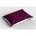 thumbnail image 2 of Ambesonne Ethnic Pillow Sham 2 Pack, Bohemian Culture Geometric, 30"x20", Purple Magenta and Plum, 2 of 3