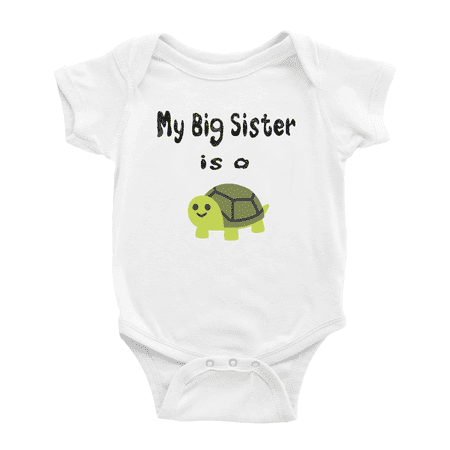 

My Big Sister Is A Turtle Cute Baby Clothing Boy Girl