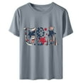 thumbnail image 6 of Dyegold Summer Tops for Women 2023 Trendy, Loose Dressy Tops for Women USA Letter Print 4th July T-Shirts Short Sleeve Round Neck Tunic Tops Hide Belly ​Tops, 6 of 6