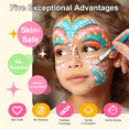 thumbnail image 3 of Face Body Paint Kit – 26 Colors Water-Based & Oil-Based Non-Toxic Makeup Palette with Brushes & Stencils,Safe for Kids & Adults,Halloween,Cosplay,SFX,Party & Stage Makeup, 3 of 10