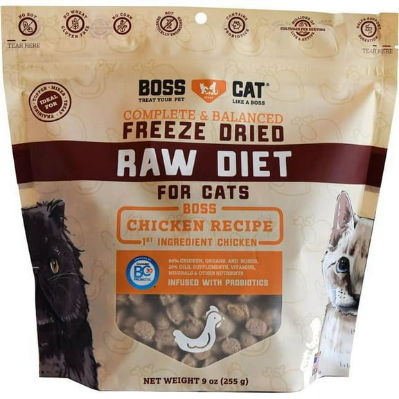 Boss Nation 850030579027 9 oz Freeze Dried 5 Chicken Cat Treat