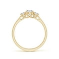 thumbnail image 2 of ANGARA Natural 3 Stone Diamond Engagement Ring in 14K Yellow Gold for Women (Size-4.6mm| Color-I-J| Clarity-I1-I2) | April Birthstone, Anniversary, Jewelry Gift for Women | Natural Diamond Ring, 2 of 10
