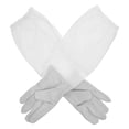 thumbnail image 2 of par de guantes de apicultura de piel de cabra de primera calidad, guantes largos de protección, talla XL (blancos), 2 of 8