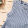 thumbnail image 3 of Vedolay Shorts Tracksuit Girl Clothes Outfit Cold Shoulder Top + Striped Shorts 2 Piece Summer Clothing Set,Blue 6-12 Months, 3 of 4