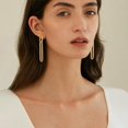 thumbnail image 2 of TRAHOO-Gold Geometric Drop Dangle Earrings for Women Long Link Dangle Earrings, 2 of 4