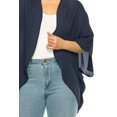 thumbnail image 5 of MOA Collection Women's Plus Size Casual Cardigan Loose Fit Soft Draped Kimono Sleeve, 5 of 6