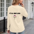 thumbnail image 6 of Womens Freedom Sweatshirt Classic Letter Printed Crewneck Long Sleeve Patriotic Pullover Athletic Top Stylish Casual Comfort Fit Daily Wear, 6 of 6