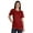 Maroon, variant on Inkmeso Womens Basic Crewneck Tshirt Short Sleeve Regular Fit Long Tee Workout Top