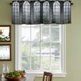 thumbnail image 3 of 2 Pack Valances for Window, Window Forest Short Curtains for Kitchen Bedroom Living Room, Vintage Arched Black Green Rod Pocket Small Window Treatment Valance Drapes 42 x 12 Inch, 3 of 8
