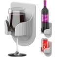 thumbnail image 1 of Soporte de copa de vino, soporte de bebida, soporte de taza de silicona montada en la pared para baño/rv/camión, cerveza/vino/regalo de cumpleaños. Feliz Sencillez, 1 of 4