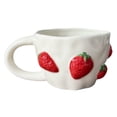 thumbnail image 1 of Injueey Taza de cerámica, elegante y versátil, con capacidad extragrande y un práctico asa. Ideal para la oficina, el té o... Teteras Fresa 301-400 ml, 1 of 6