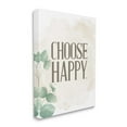 thumbnail image 4 of Stupell Industries Choose Happy Text Green Leaves Neutral Brown Canvas Wall Art by Kim Allen, 4 of 5