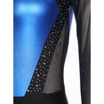thumbnail image 7 of Aiihoo Women Sparkly Gymnastics Leotard Dress Long Sleeve Ballet Dancewear Figure Ice Skating Dress Royal Blue XL, 7 of 7