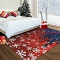 thumbnail image 2 of FairOnly 8'x10'Christmas Snowflake Area Rug Soft Machine Washable Ultra Thin Non Slip Holiday Floor Carpet for Living Room Entryway Bedroom Laundr,Red Blue, 2 of 4
