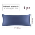 thumbnail image 6 of PiccoCasa Silky-Soft Satin Pillow Cases with Zipper Long Pillowcase Pillow  Covers Queen Navy, 6 of 8