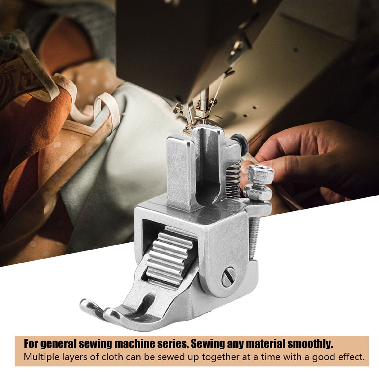 Agatige Roller Presser Feet,Adjustable Roller Presser Foot Sewing Machine Foot For Leather