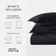 thumbnail image 2 of Ultra Suave y Transpirable - Juego de Funda Nórdica - Ropa de Cama Negra Matrimonial/Queen de Comfort Canopy, 2 of 10