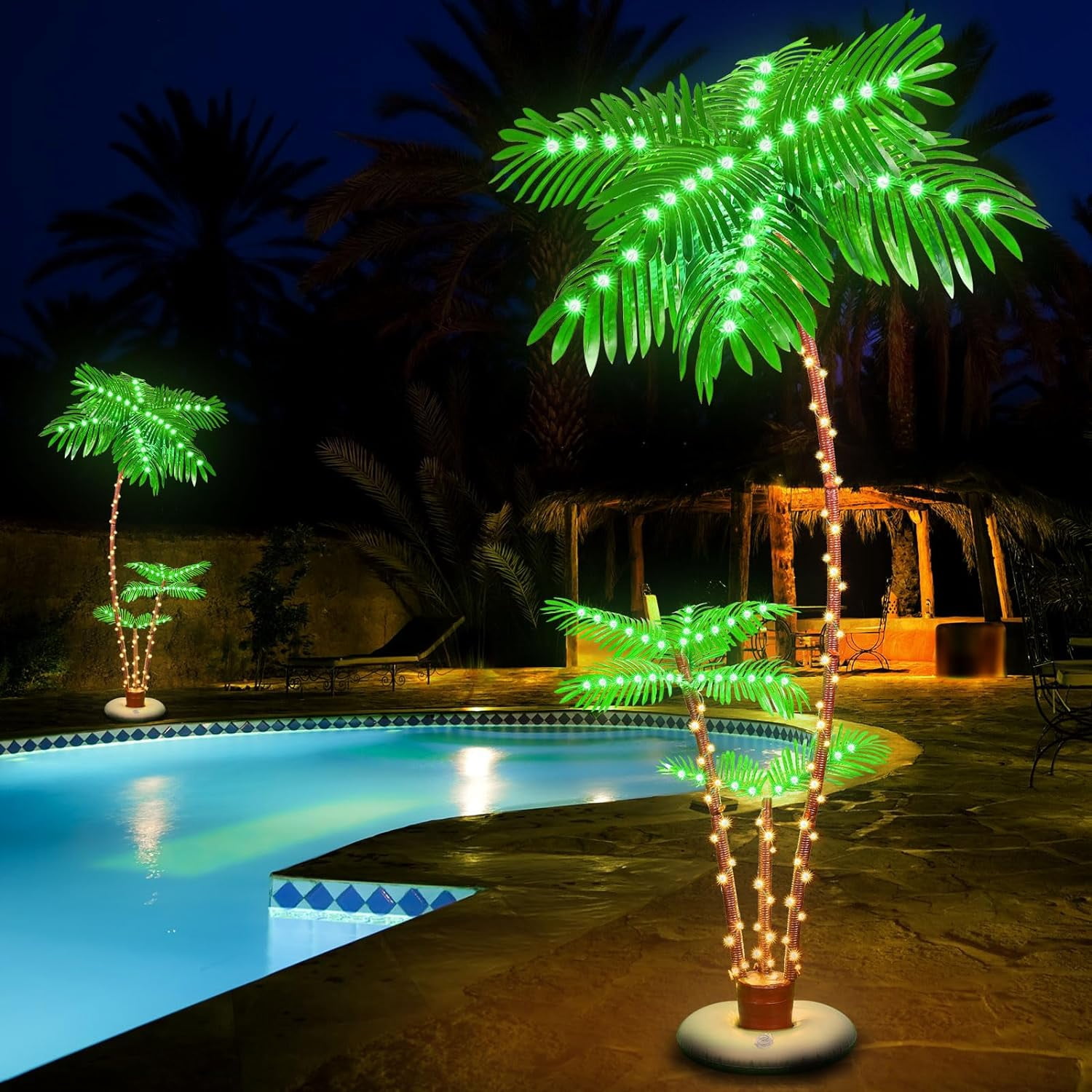 Oumilen 7ft LED Artificial Fake Palm Trees Lights for Decoration