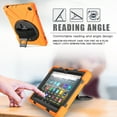 thumbnail image 4 of Dteck Case For Amazon Fire HD8 10th Generation / Fire HD 8 Plus 2020 Tablet, Heavy Duty Three Layer Rugged Hybrid Shockproof Case with 360 Rotating Stand / Hand Strap, Orange, 4 of 7