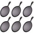 thumbnail image 7 of Cast Iron Fajita Plate Sizzler Pan Set of 6, Pre-seasoned for Cooking and Serving, 7 of 7