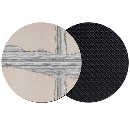 Ripped Paper Coasters Set of 2 Absorbent Coasters for Drinks Abstract Farmhouse Rustic Lines Retro Beige Coaster for Desk Coffee Table Protection Home Decor House Warming Gifts 4