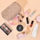 thumbnail image 5 of Bolsa de maquillaje pequeña de lona de cuero PU, bolsa de viaje para cosméticos, bolsa de artículos de tocador para mujeres y niñas, 5 of 5
